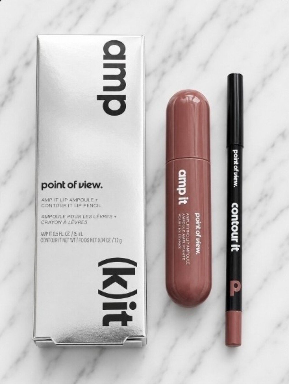 Point Of View POV TOASTED MARSHMALLOW/CHARRED CIDER Amp Lip Kit NIB!